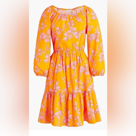 J. Crew Dresses & Skirts - J.Crew floral print, size 12, orange and pink mini dress